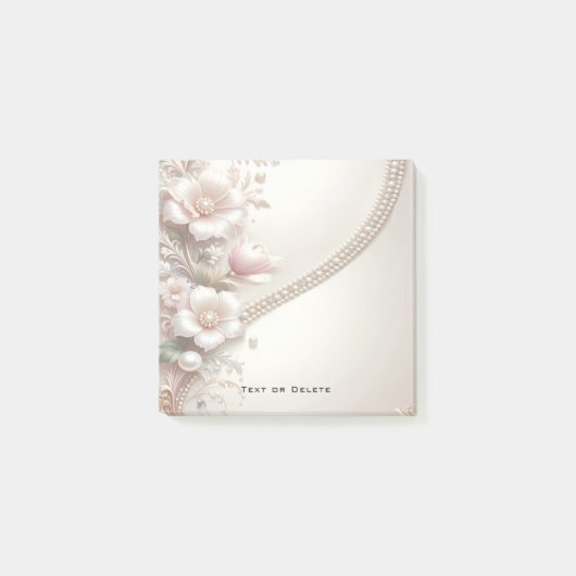 Post-it® Floral and Pearl Embellishments Post it Notes (Devant)
