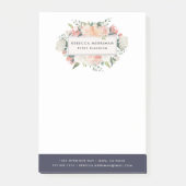 Post-it® Floral antique | Bleu de minuit (Devant)
