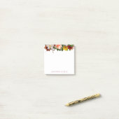 Post-it® Floral Aquarelle Fleurs Roses Élégant Moderne (Sur un bureau)