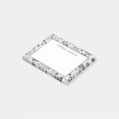 Post-it® Floral assez gris (Incliné)