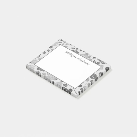 Post-it® Floral assez gris (Incliné)