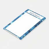 Post-it® Floral bleu personnalisé (Incliné)