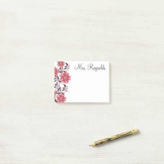 Post-it® Floral classique (Sur un bureau)