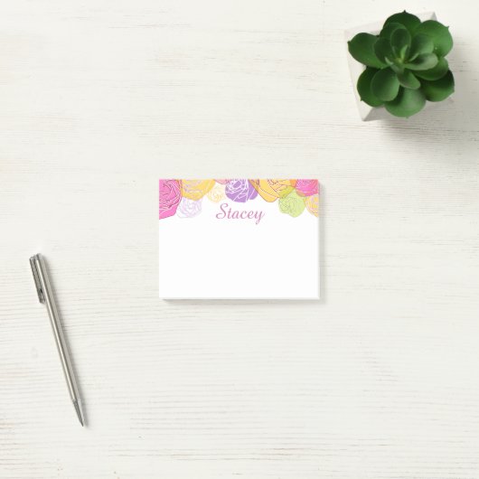 Post-it® Floral coloré (Bureau)