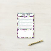 Post-it® Floral Daily Planning Checklist Notepad (Sur un bureau)
