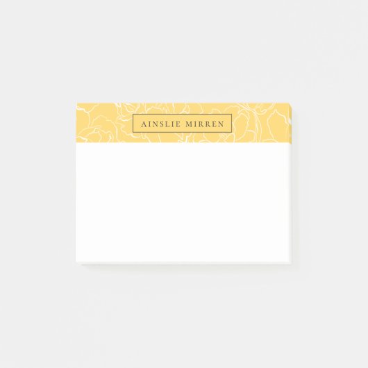 Post-it® Floral de jaune de pré simplement personnalisé (Devant)