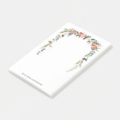 Post-it® Floral d'hiver | Vacances personnalisées (Incliné)