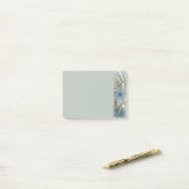 Post-it® Floral Dream Pattern Abstract Blue Khaki Fractal (Sur un bureau)