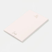 Post-it® Floral féminin or et blush (Incliné)