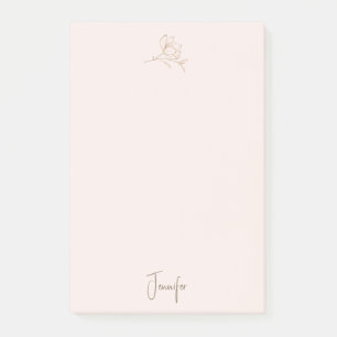 Post-it® Floral féminin or et blush
