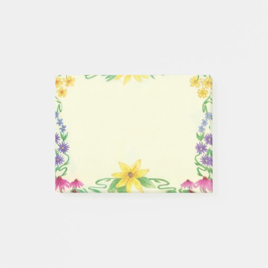 Post-it® Floral Framed Note Pad (Devant)