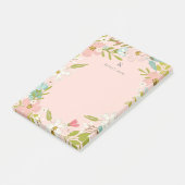 Post-it® Floral joyeux sur le rose (Incliné)