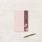 Post-it® Floral Post-It Notes florales de fleurs monochroma (Sur un bureau)