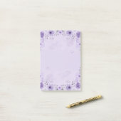 Post-it® Floral pourpre (Sur un bureau)