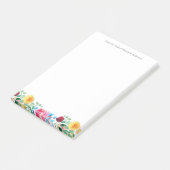 Post-it® Floral Professionnel personnel rose rouge bleu jau (Incliné)