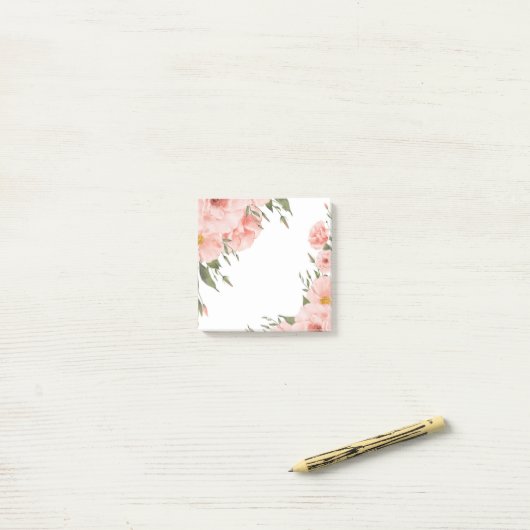 Post-it® Floral rose (Sur un bureau)