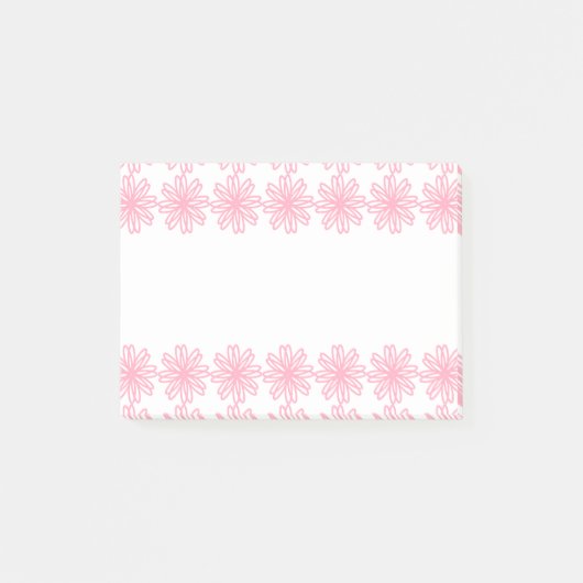 Post-it® Floral rose et blanc personnalisé (Devant)