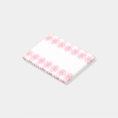 Post-it® Floral rose et blanc personnalisé (Incliné)