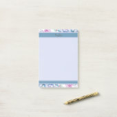 Post-it® Floral rose et pourpre et succulent (Sur un bureau)