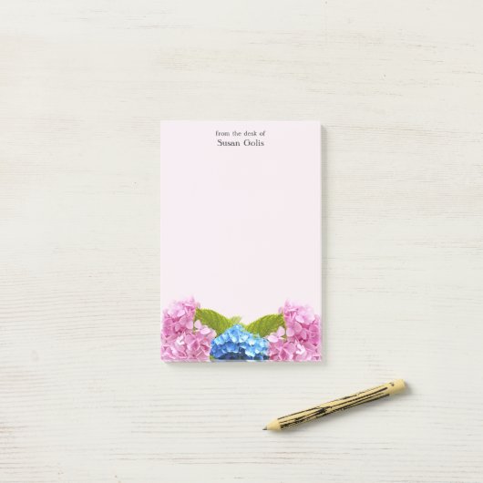 Post-it® Floral rose Hydrangea Home Office (Sur un bureau)