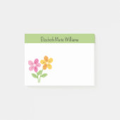 Post-it® Floral rose jaune personnalisé (Devant)