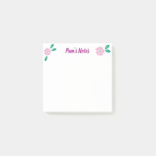 Post-it® Floral rose moderne (Devant)