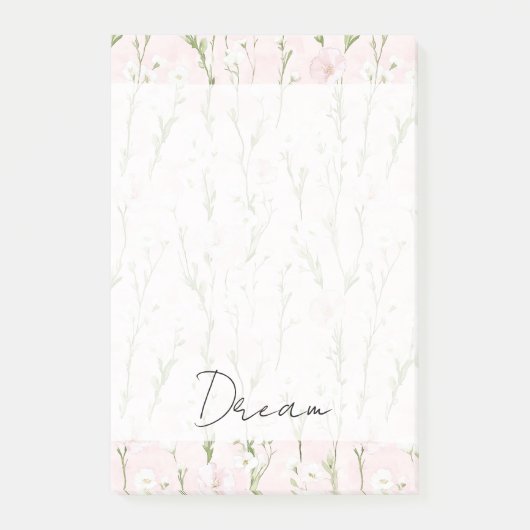 Post-it® Floral rose pâle (Devant)