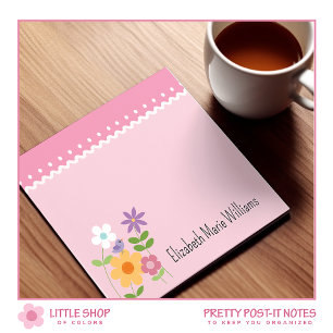 Post-it® Floral rose personnalisé