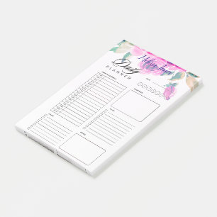 Post-it® floral rose personnalisé planificateur quotidien p