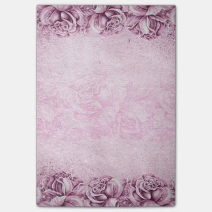 Post-it® Floral rose violet de lavande anglaise vintage de
