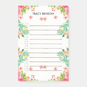 Post-it® Floral Tropical Personnalisé