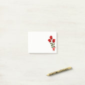 Post-it® Flore des roses rouges - Fleurs d'amour Botanique (Sur un bureau)