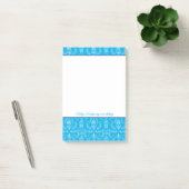 Post-it® Flore folk en bleu Notes personnalisées (Bureau)
