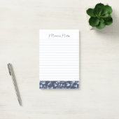 Post-it® Flore Gris Plutôt Moderne Personnalisé Lins (Bureau)