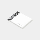 Post-it® Flore gris sur noir (Incliné)