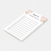 Post-it® Flore rose Boho personnalisée (Incliné)