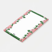 Post-it® Flore rose et verte personnalisée (Incliné)