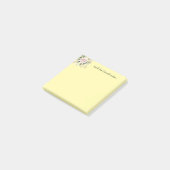 Post-it® Flore rose vert personnalisé du bureau de (Incliné)