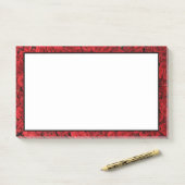 Post-it® Flore rouge chic (Sur un bureau)