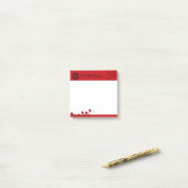 Post-it® Flore rouge gras (Sur un bureau)