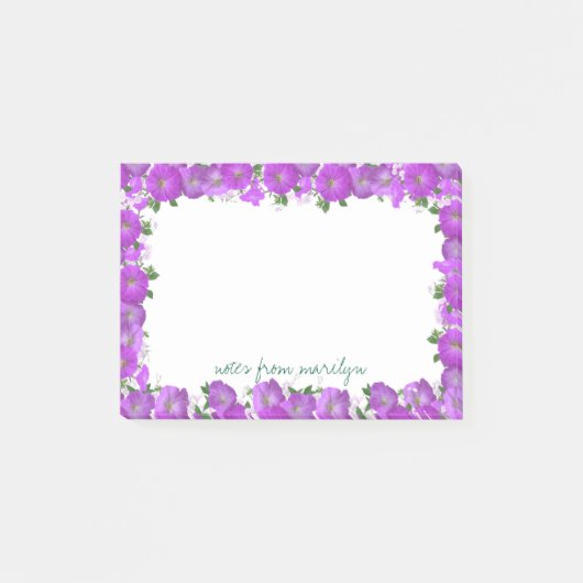 Post-it® Flore violette multicolore personnalisée (Devant)