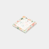 Post-it® Flores d'aquarelle de printemps et de pêche Monogr (Incliné)