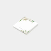 Post-it® Flores dorées Personnalisées Monogrammes (Incliné)