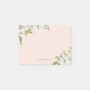 Post-it® Flores dorées Personnalisées Monogrammes