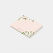 Post-it® Flores dorées Personnalisées Monogrammes (Incliné)