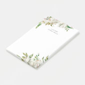 Post-it® Flores dorées Personnalisées Monogrammes (Incliné)