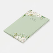 Post-it® Flores dorées Personnalisées Monogrammes (Incliné)