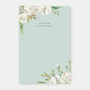 Post-it® Flores dorées Personnalisées Monogrammes