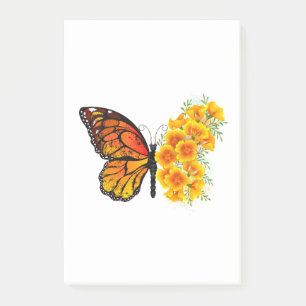 Post-it® Flower Butterfly with Yellow California Poppy