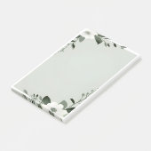 Post-it® Flower Overlay Border in Sage Green (Incliné)